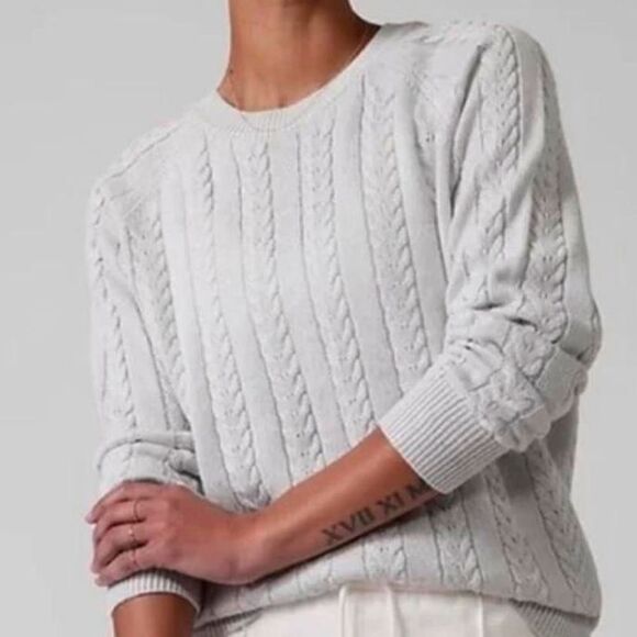 NWT Athleta Hawthorn Textured Crew Sweater - Size XXS - Picture 1 of 12
